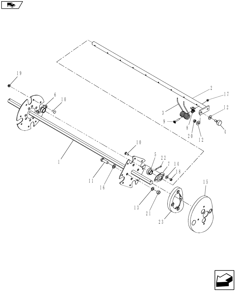 Схема запчастей Case IH RB455A - (60.220.03) - PICKUP REEL (60) - PRODUCT FEEDING