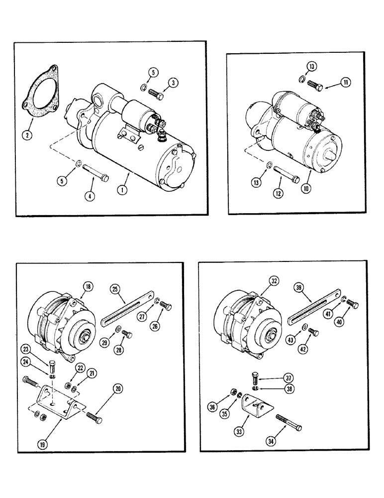 Схема запчастей Case IH 870 - (082) - ELECTRICAL EQUIPMENT MOUNTING, STARTERS, (336B) DIESEL ENGINE (04) - ELECTRICAL SYSTEMS