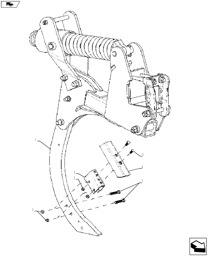Схема запчастей Case IH 870 - (75.200.04) - COVERBOARD - 4 INCH (75) - SOIL PREPARATION