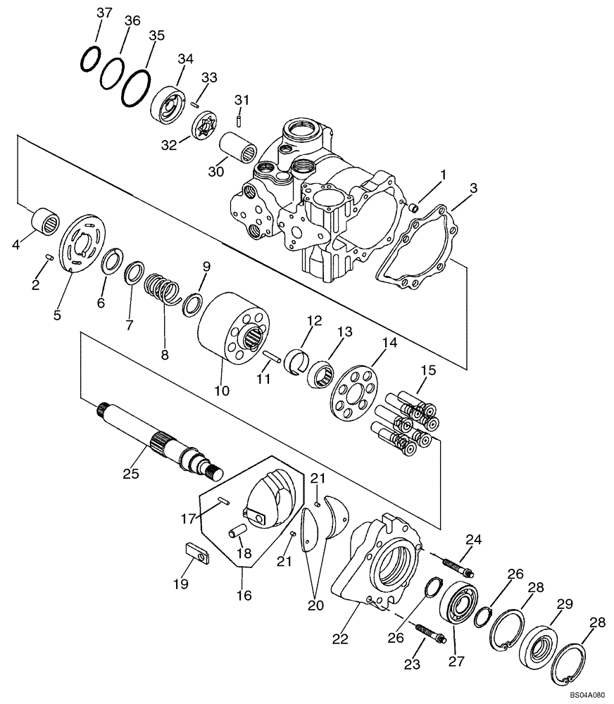Схема запчастей Case IH 70XT - (06-16) - PUMP, TANDEM (FRONT) (06) - POWER TRAIN