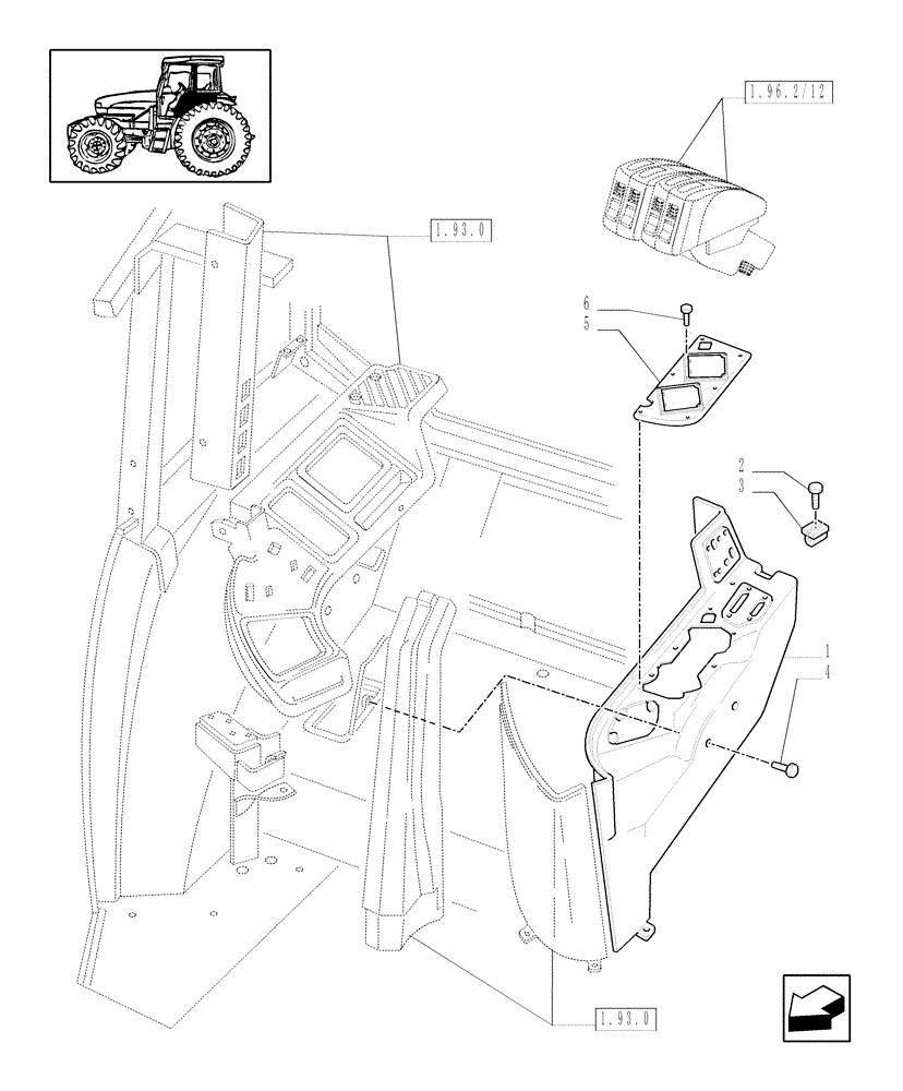Схема запчастей Case IH MXM175 - (1.93.0/01) - (VAR.252-718) LINING - WITH FOUR OR FIVE CONTROL VALVES WITH ELECTRONIC CONTROL (10) - OPERATORS PLATFORM/CAB