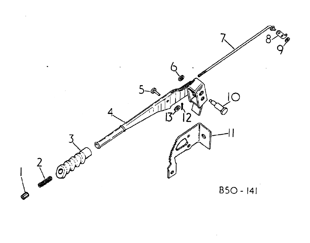 Схема запчастей Case IH 884 - (04-008) - PARK BRAKE HAND LEVER (5.1) - BRAKES