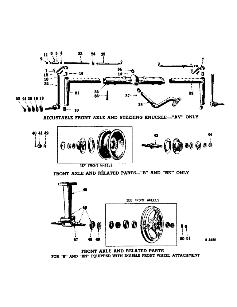 Схема запчастей Case IH FARMALL AV - (104) - CHASSIS, FRONT AXLE AND STEERING KNUCKLE (12) - CHASSIS