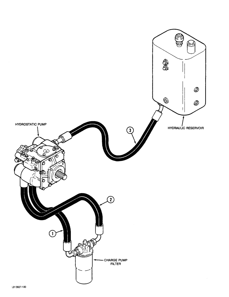 Схема запчастей Case IH 1680 - (1-034) - PICTORIAL INDEX, HYDROSTATIC PUMP SUPPLY SYSTEM, RICE COMBINE (00) - PICTORIAL INDEX