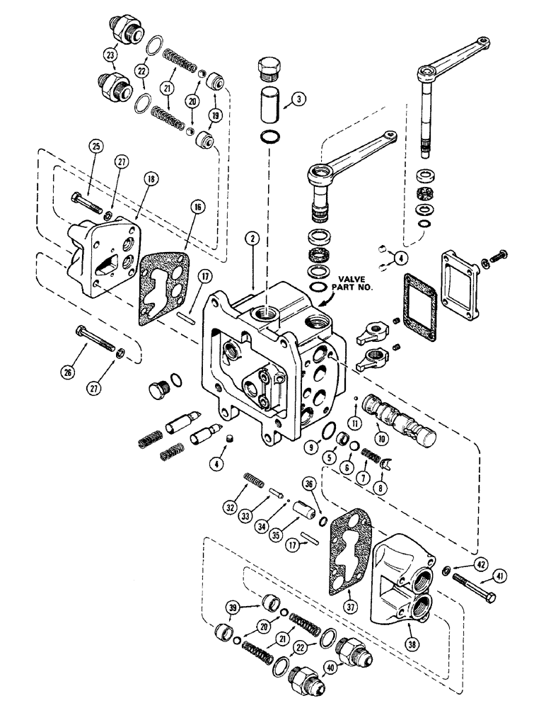 Схема запчастей Case IH 1370 - (194) - HYDRAULICS, A63762 LEFT HAND REMOTE HYDRAULICS VALVE (08) - HYDRAULICS