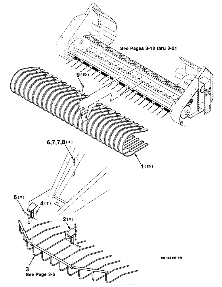 Схема запчастей Case IH 8590 - (3-04) - WINDGUARD AND PICKUP WRAPPERS ASSEMBLY Pickup