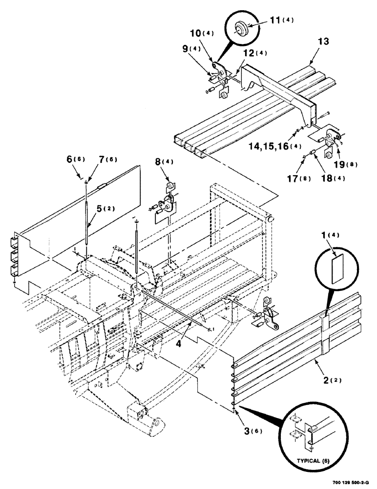Схема запчастей Case IH 8575 - (7-04) - BALE DENSITY DOORS AND ARMS ASSEMBLY (12) - MAIN FRAME