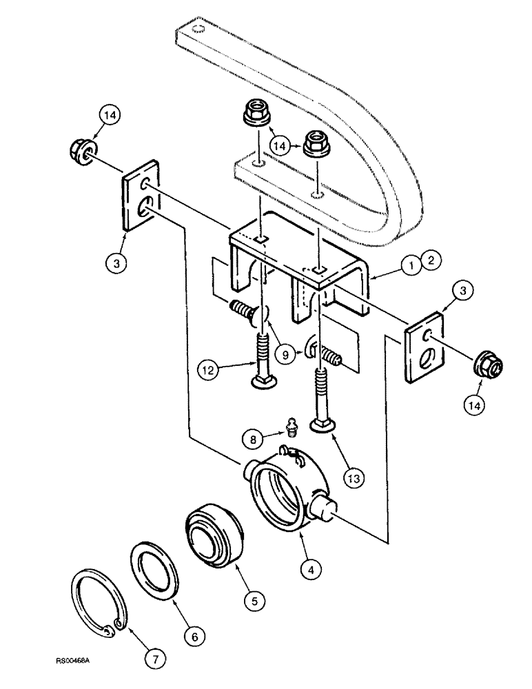 Схема запчастей Case IH 3800 - (9-18) - TRUNNION BEARING RETROFIT COMPONENTS (09) - CHASSIS/ATTACHMENTS
