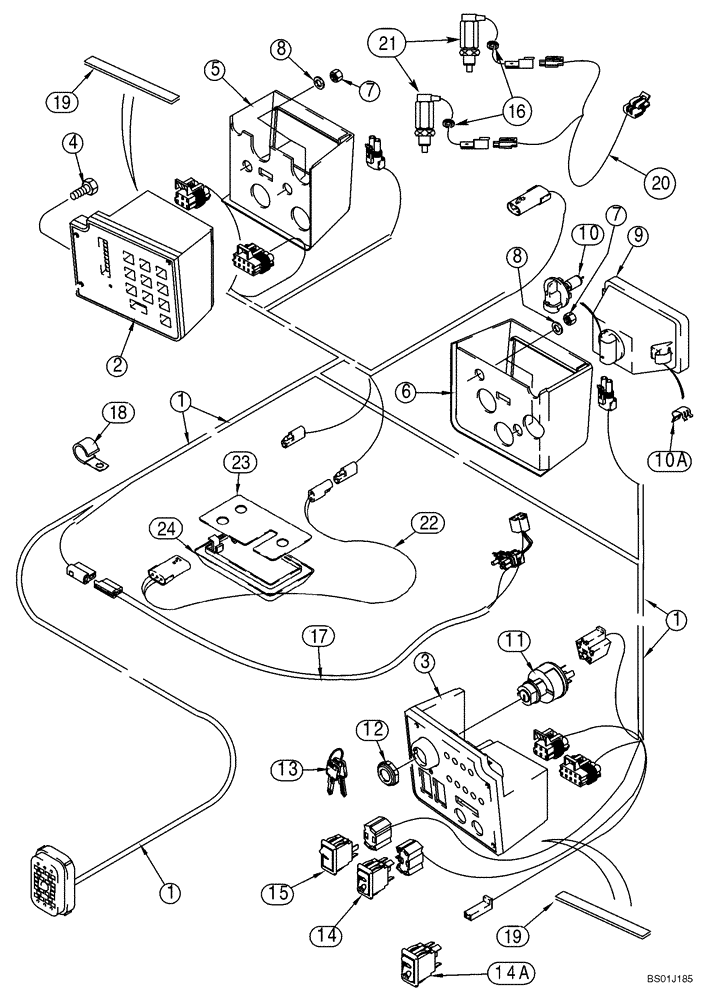 Схема запчастей Case IH 95XT - (04-12) - HARNESS - CAB (OCT 21 2011 3:06PM) (04) - ELECTRICAL SYSTEMS