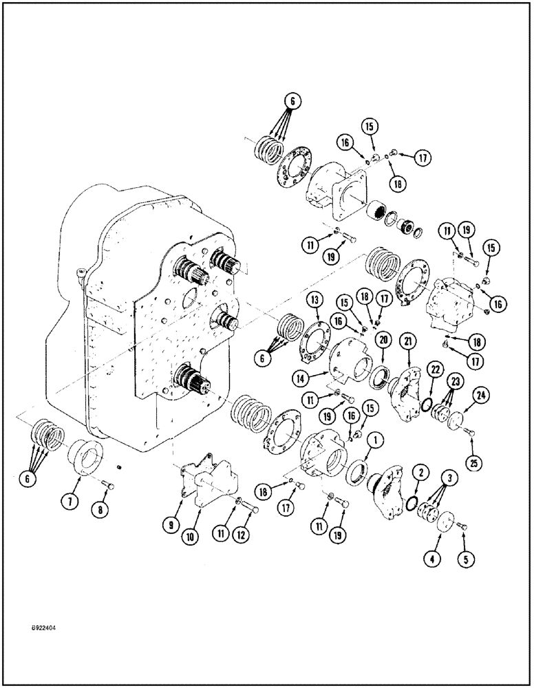Схема запчастей Case IH 9330 - (6-008) - TRANSMISSION ASSEMBLY (06) - POWER TRAIN