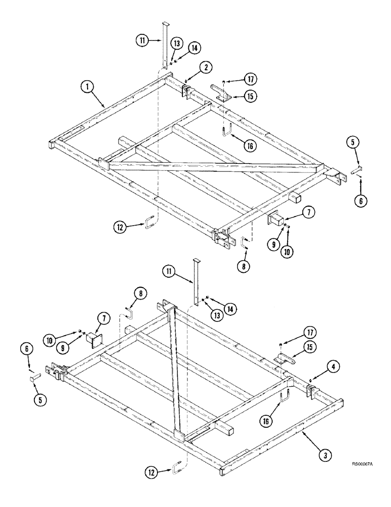 Схема запчастей Case IH 5800 - (9-20) - 12 FOOT WING FRAME, PRIMARY WING VERTICAL FOLD 37 FOOT (09) - CHASSIS/ATTACHMENTS