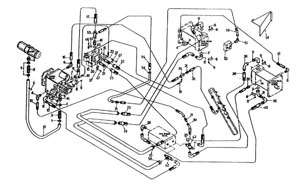 Схема запчастей Case IH 7000 - (B06-65) - HYDRAULIC CIRCUIT, (TRANSMISSION 7000 ... WITH 2-SPEED Hydraulic Components & Circuits