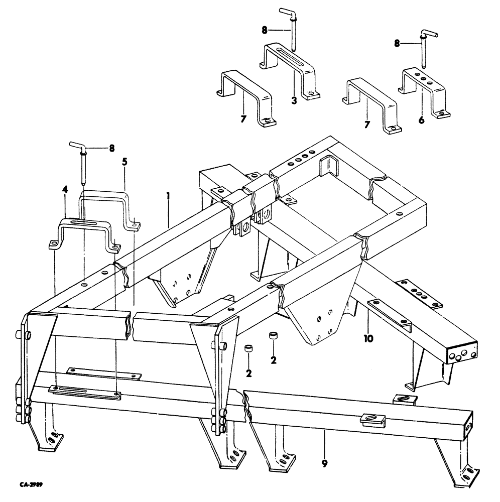 Схема запчастей Case IH 660 - (AF-03) - CARRIER AND GANG FRAMES 