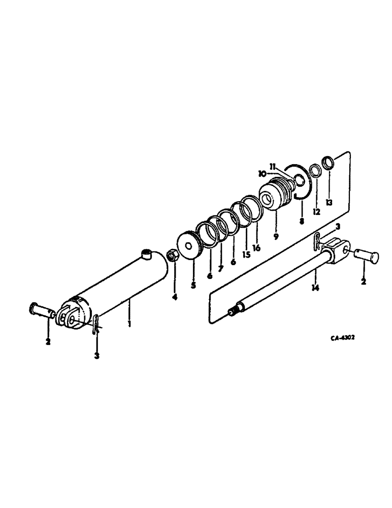 Схема запчастей Case IH 55 - (C-18) - REMOTE CONTROL HYD. CYLINDER, RECOMMENDED HYD. FOR TRACTOR W/ HYDRAULIC SYSTEMS RATED UP TO 2500 PSI 