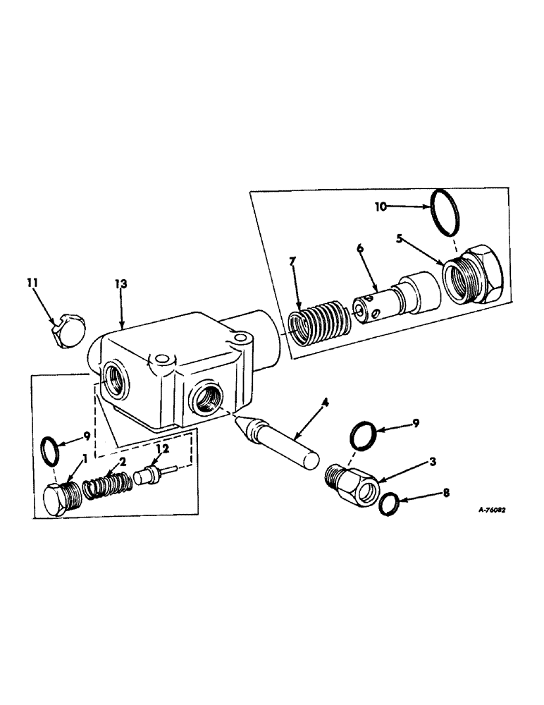 Схема запчастей Case IH 403 - (224) - PLATFORM AUTOMATIC CONTROL ATT FLOW CONTROL VALVE, SERIAL NO. 9956 AND BELOW (58) - ATTACHMENTS/HEADERS