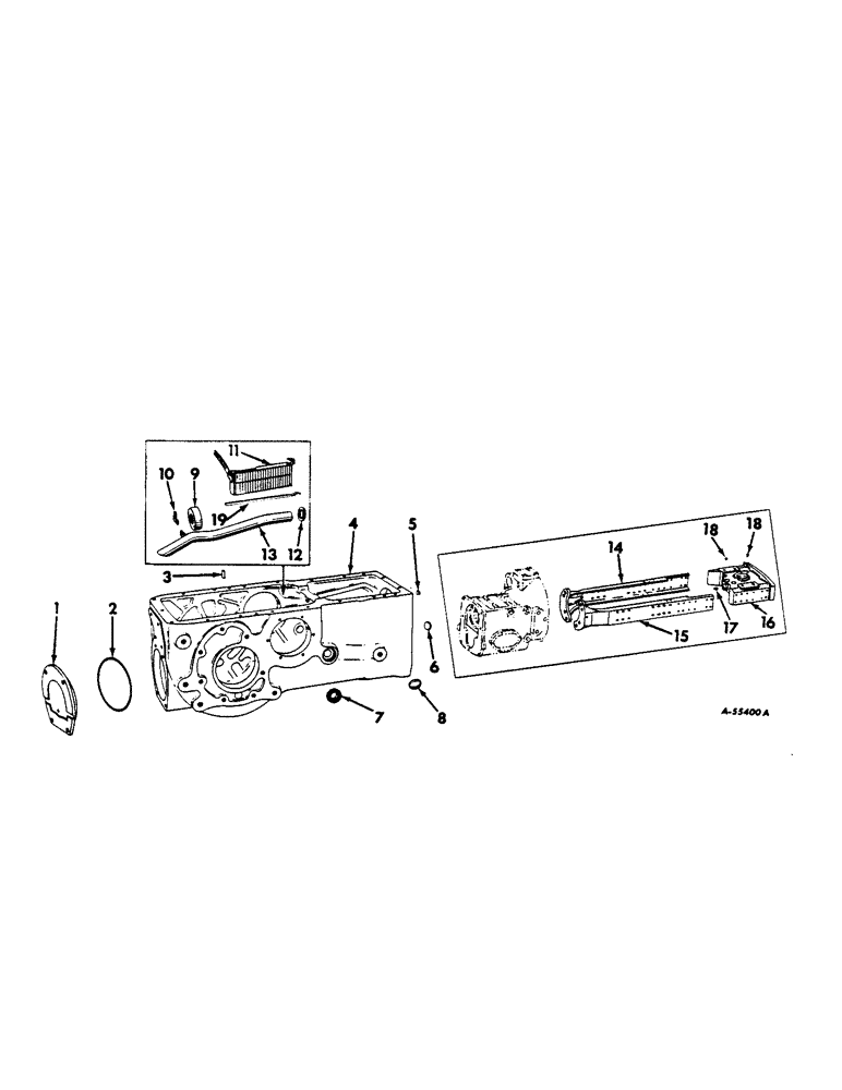 Схема запчастей Case IH 460 - (104) - REAR FRAME & DRIVING MECHANISMS, REAR FRAME, FRONT CHANNELS, UPPER BOLSTER & CONNECTIONS Rear Frame & Driving Mechanisms