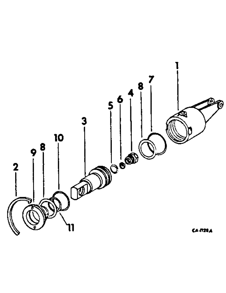 Схема запчастей Case IH 574 - (07-07) - DRIVE TRAIN, MOTOR SERVO CYLINDER (04) - Drive Train