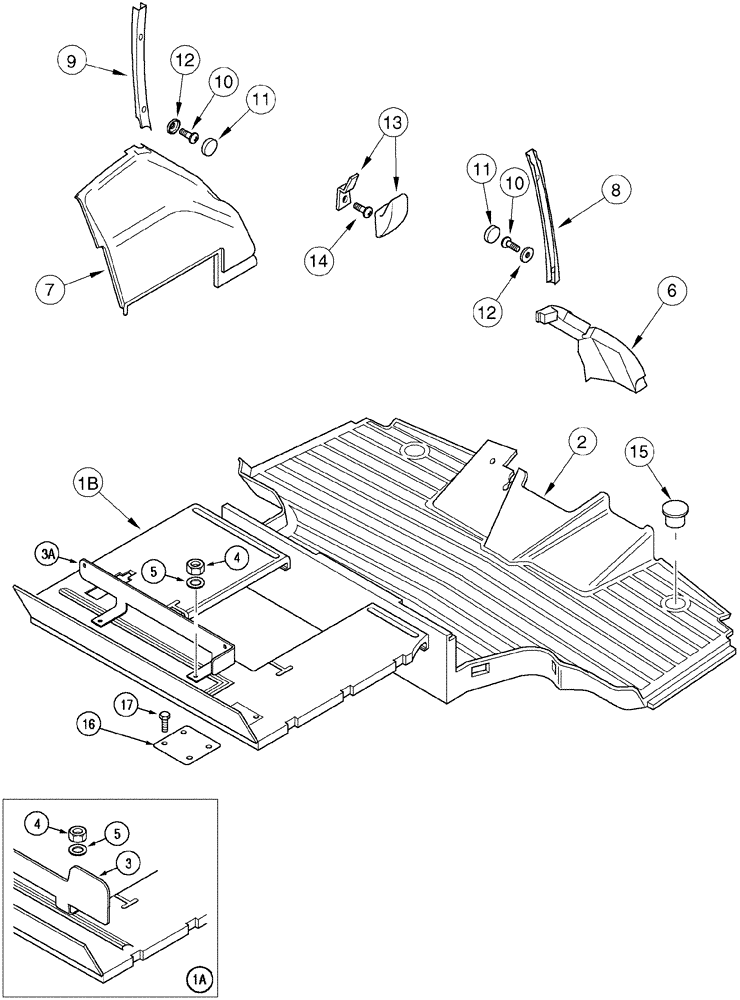 Схема запчастей Case IH MX90C - (09-25) - CAB INTERIOR (09) - CHASSIS
