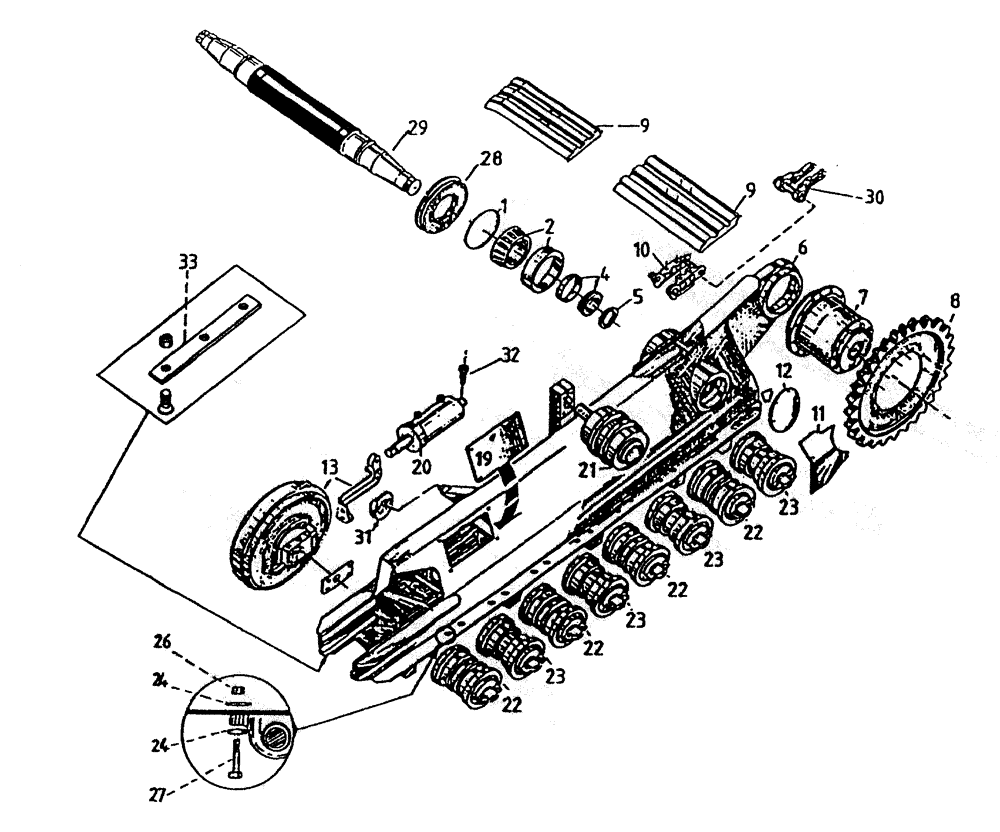 Схема запчастей Case IH 7700 - (A04-76) - FULL TRACK (7700) -- 22" GROUSERS (FLORIDA OPTION) Mainframe & Functioning Components