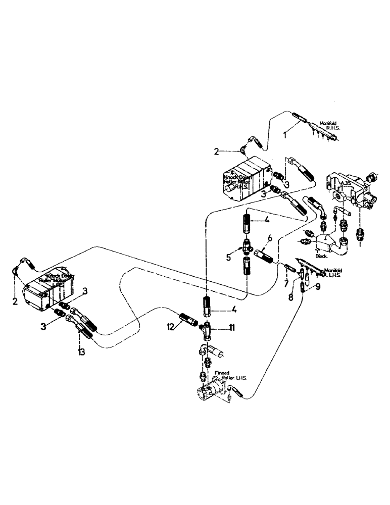 Схема запчастей Case IH 7000 - (B05-25) - HYDRAULICS, CIRCUIT, POWER KNOCKDOWN ROLLER Hydraulic Components & Circuits