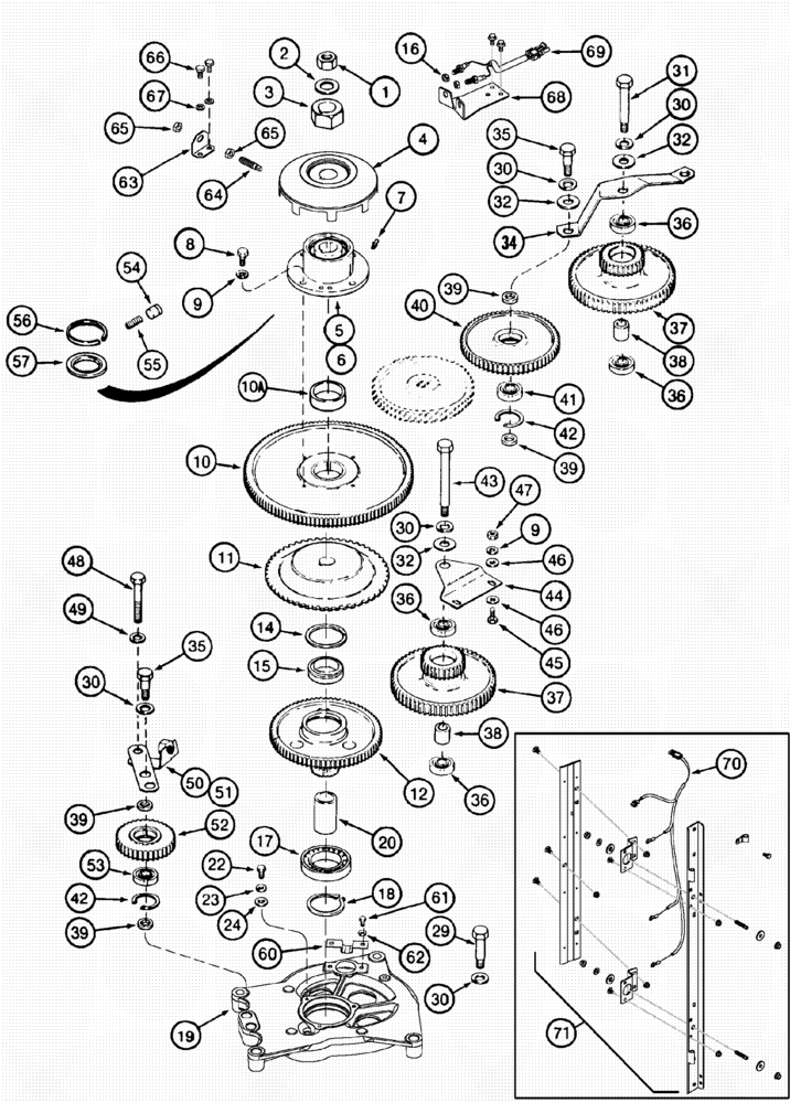 Схема запчастей Case IH 620 - (09A-18) - DRUM ROTOR AND DRIVE CAMS (13) - PICKING SYSTEM