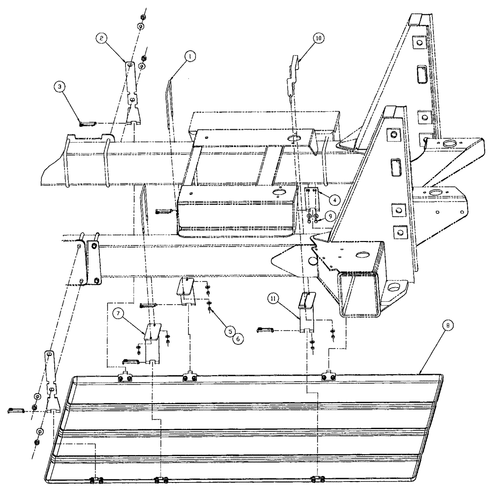 Схема запчастей Case IH SPX4260 - (294) - REAR BELLY PAN ASSEMBLY (78) - SPRAYING