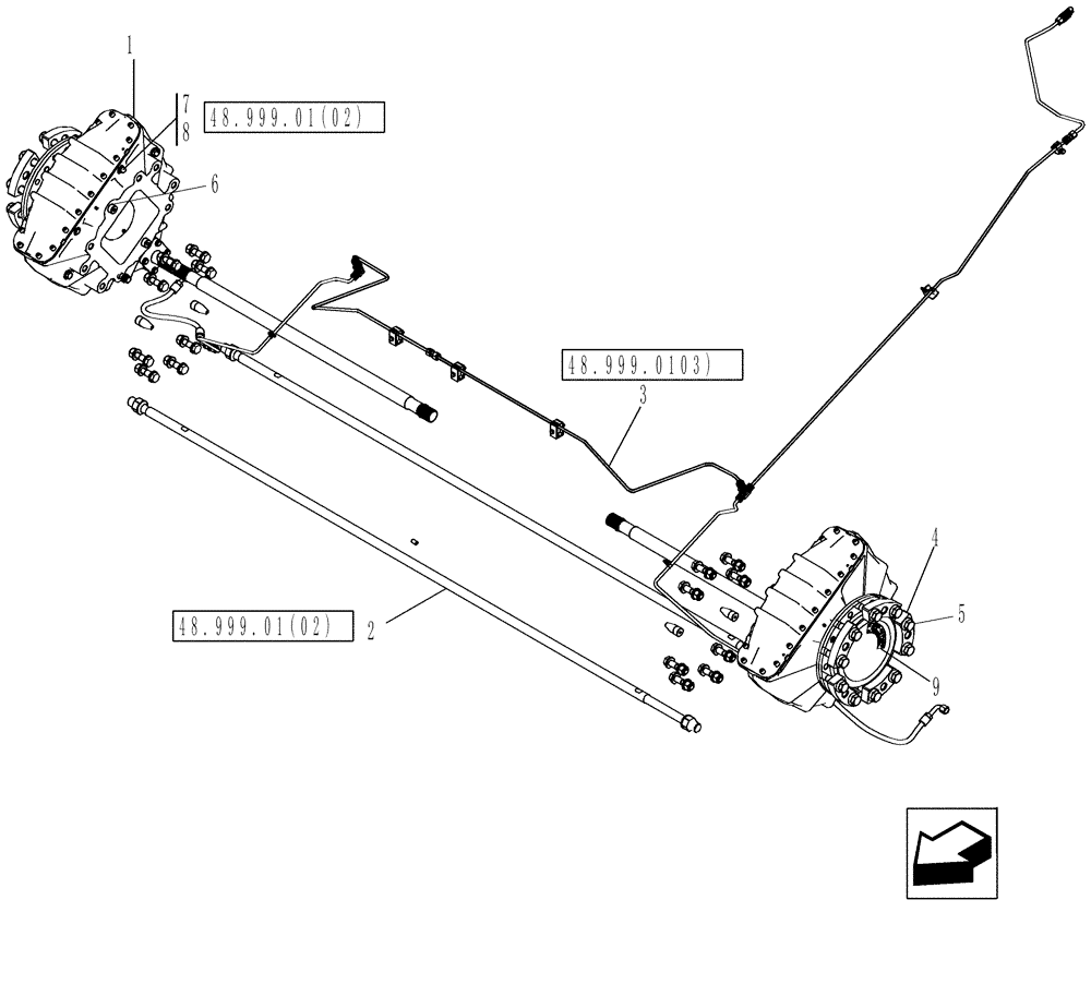 Схема запчастей Case IH 8120 - (48.999.01[01]) - DIA TRACK KIT, AFX8010 AFX8120 AFX9120 (48) - TRACKS & TRACK SUSPENSION