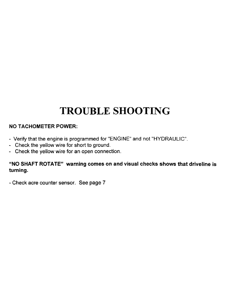 Схема запчастей Case IH 2400 - (C30) - TROUBLE SHOOTING 