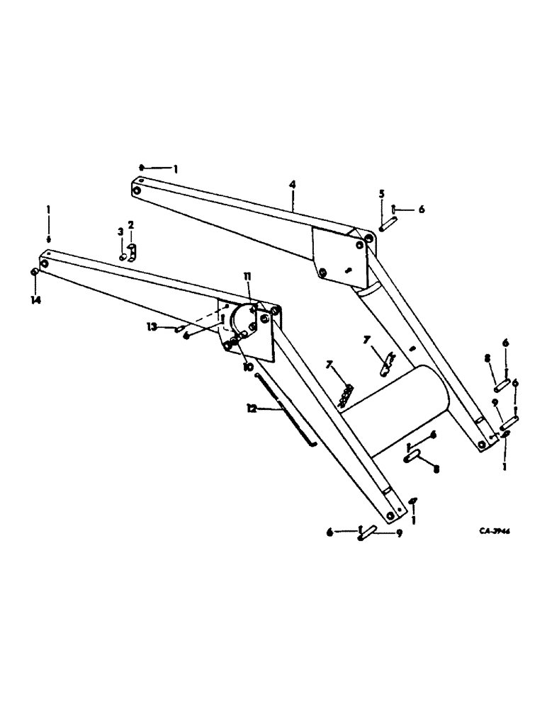 Схема запчастей Case IH 454 - (17-02) - MOUNTED EQUIPMENT, LOADER BOOM AND CONNECTIONS Mounted Equipment