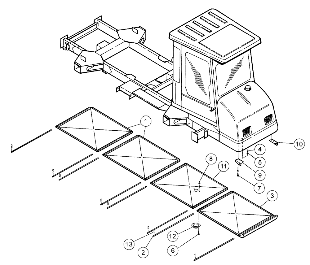 Схема запчастей Case IH PATRIOT WT - (11-001) - BELLYPAN ASSEMBLY Options