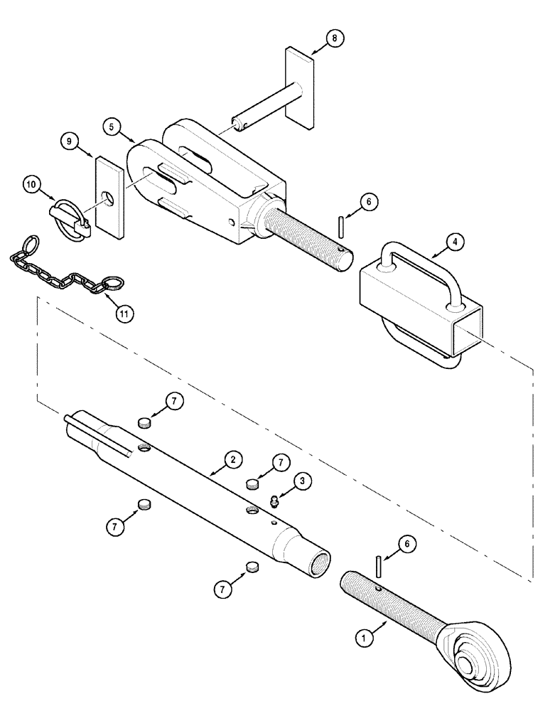 Схема запчастей Case IH C70 - (09-20) - THREE POINT HITCH - LIFT LINKS (09) - CHASSIS/ATTACHMENTS