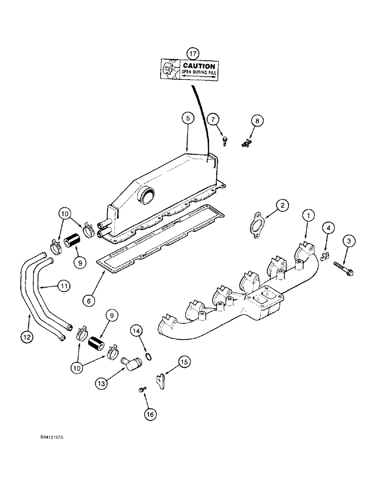 Схема запчастей Case IH 9330 - (2-010) - MANIFOLDS, 6TA-830 ENGINE, 9330 TRACTOR ONLY, PRIOR TO S/N JEE0036501 (02) - ENGINE