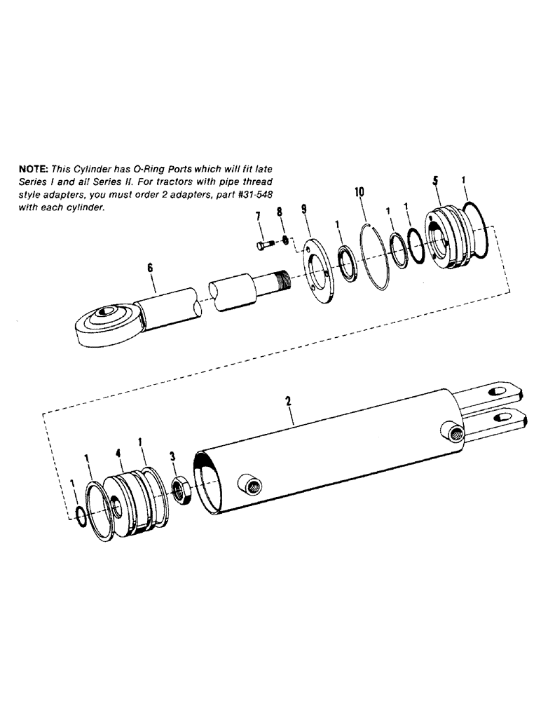 Схема запчастей Case IH STEIGER - (08-18) - CYLINDER ASSEMBLY, OPTIONAL, NEEDED WHEN NO-SPIN IS INSTALLED (07) - HYDRAULICS