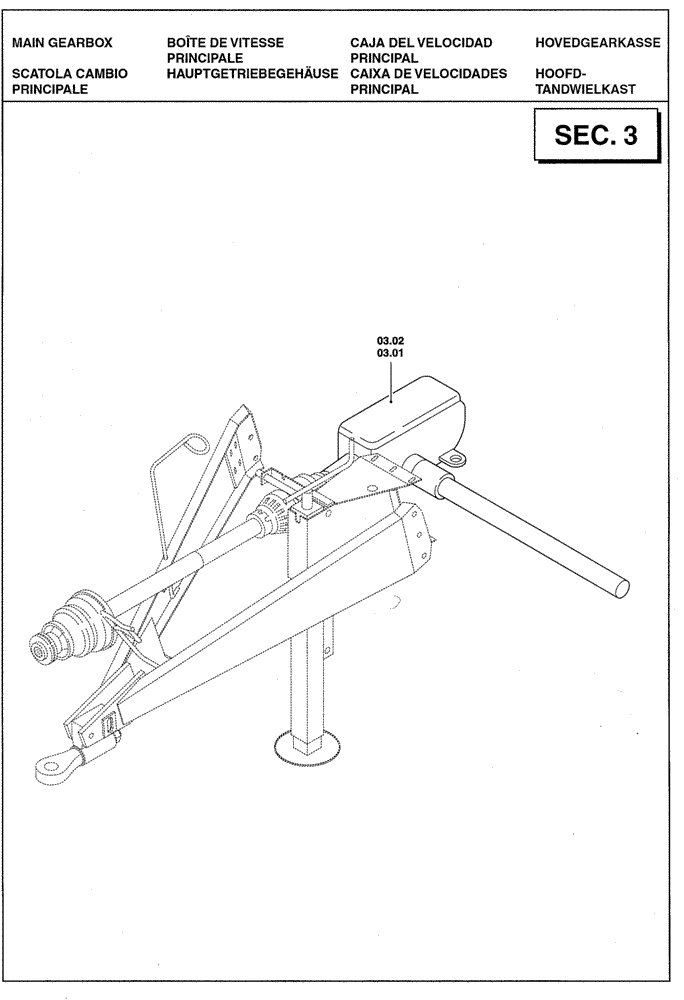 Схема запчастей Case IH RBX341 - (03.00[01]) - SECTION LIST 3 - MAIN GEARBOX (03) - MAIN GEARBOX