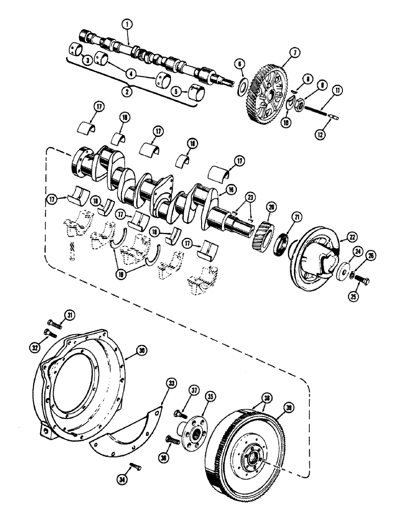 Схема запчастей Case IH 1060 - (412) - CAMSHAFT, (284) SPARK IGNITION ENGINE (10) - ENGINE