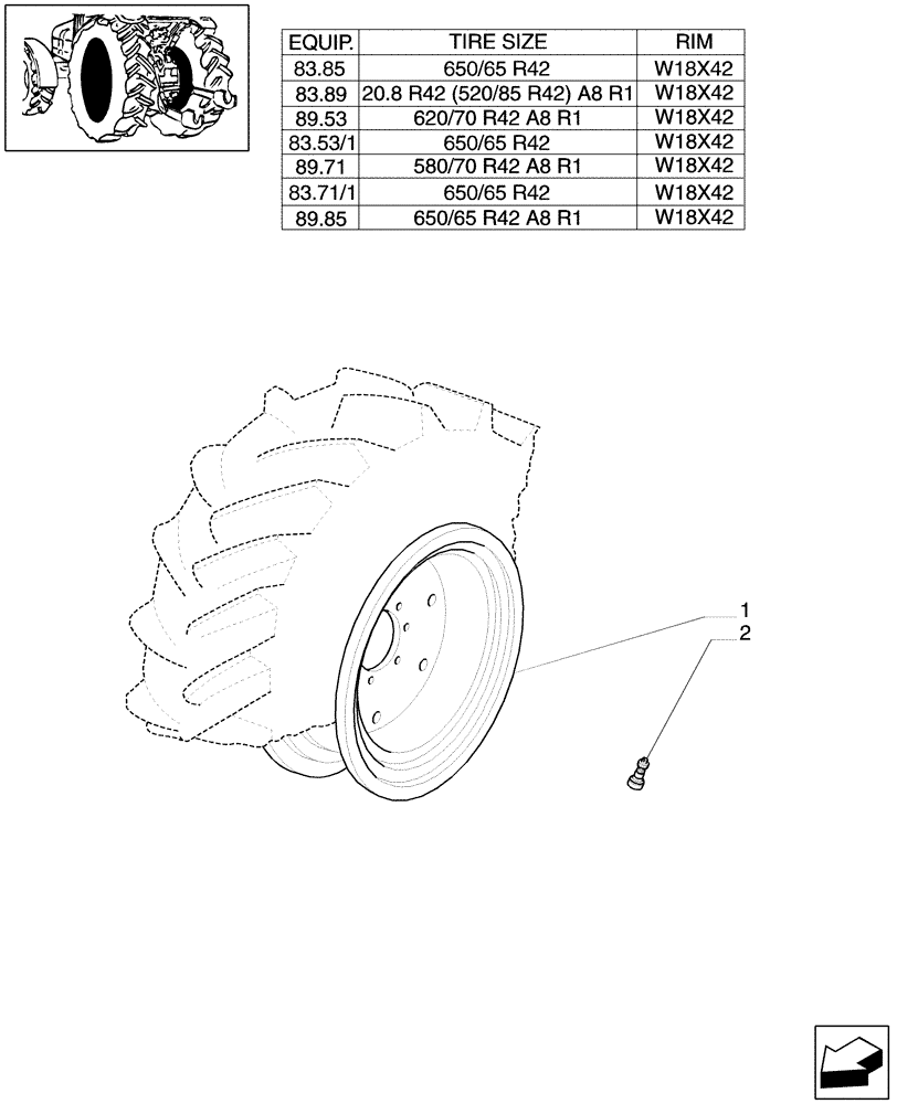 Схема запчастей Case IH MXM175 - (83.00[23]) - DRIVE WHEELS (11) - WHEELS/TRACKS