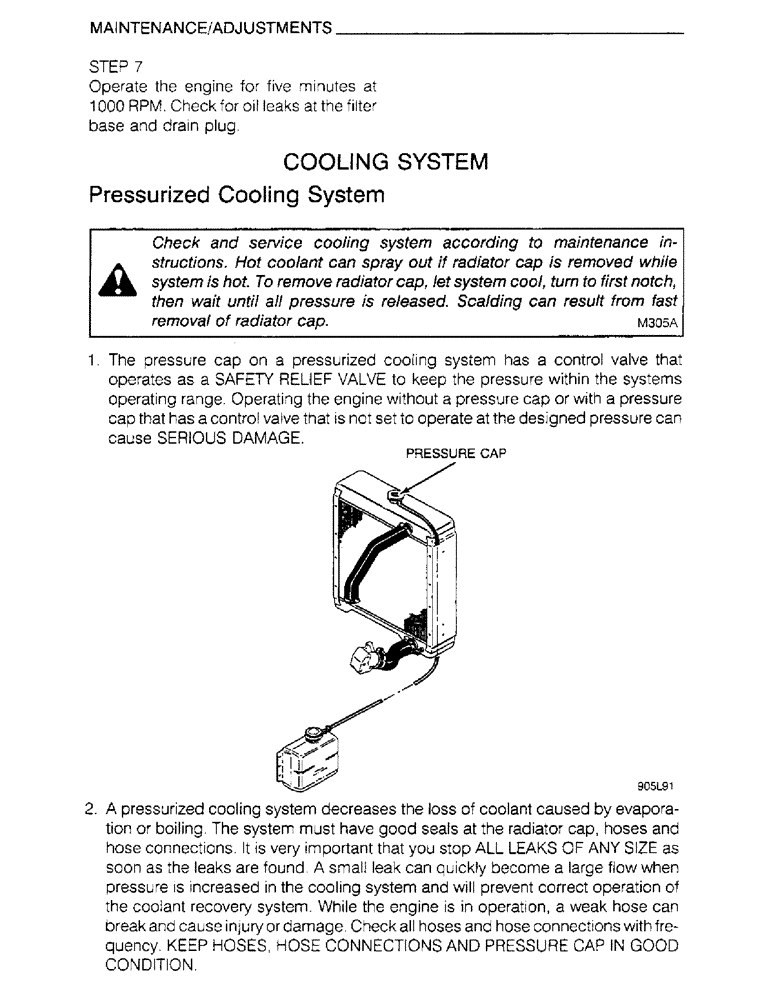 Схема запчастей Case IH 6830TA - (1-27) - MAINTENANCE, ADJUSTMENTS, COOLING SYSTEM 