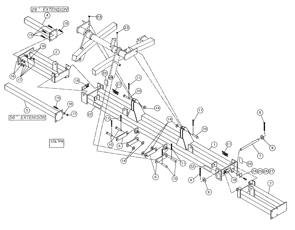 Схема запчастей Case IH NPX2800 - (75.200.02) - COULTER BAR (75) - SOIL PREPARATION