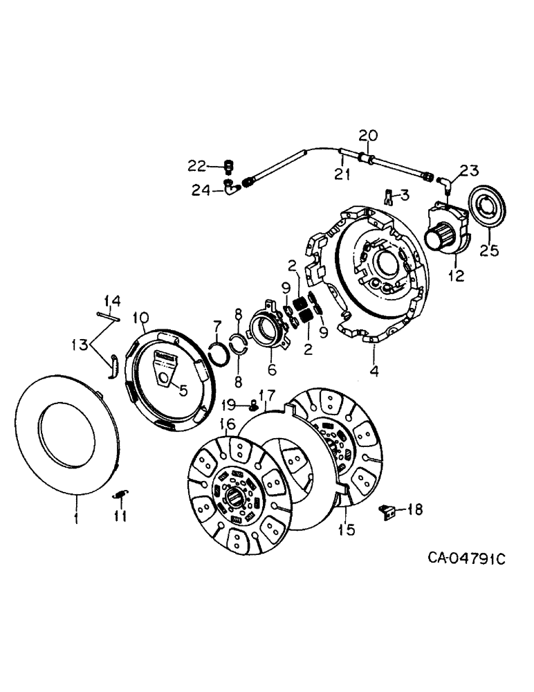 Схема запчастей Case IH 4586 - (07-01) - DRIVE TRAIN, CLUTCH (04) - Drive Train