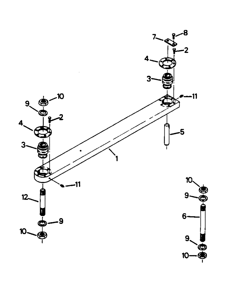 Схема запчастей Case IH 9130 - (06-4) - KING PIN AND CONNECTING LINK (12) - FRAME