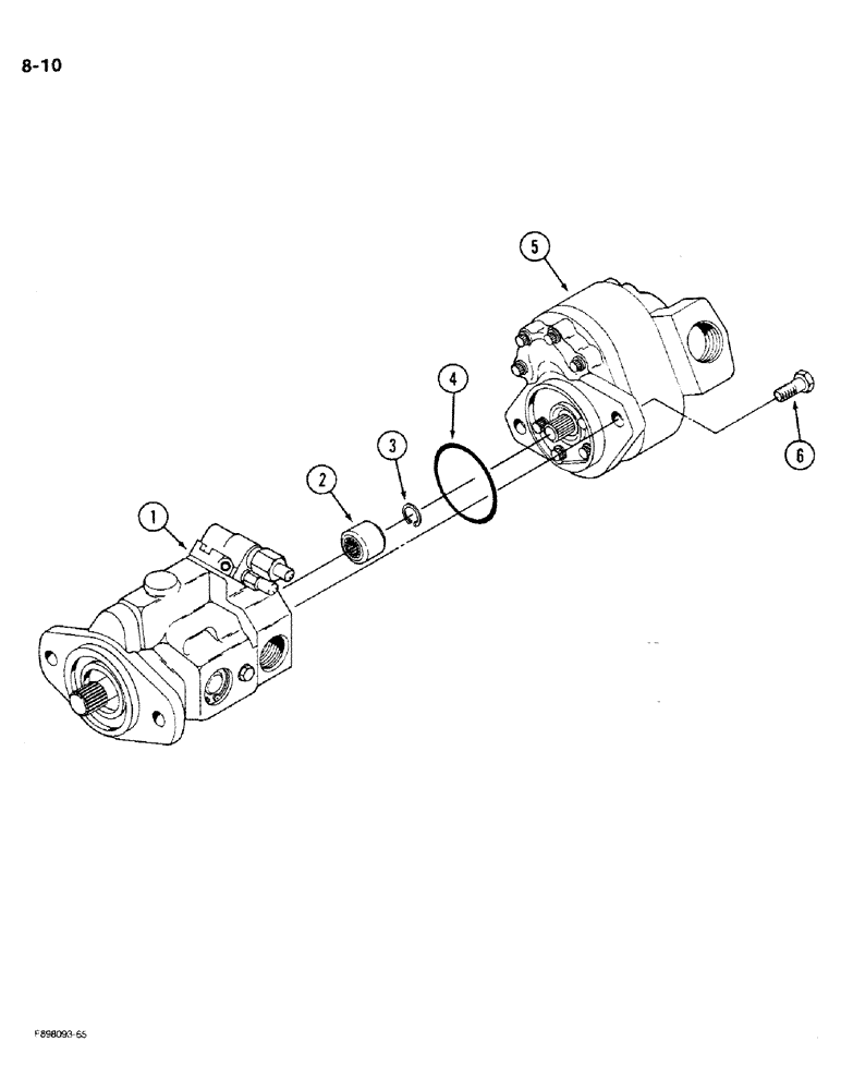 Схема запчастей Case IH 9280 - (8-10) - HYDRAULIC PUMP ASSEMBLY (08) - HYDRAULICS