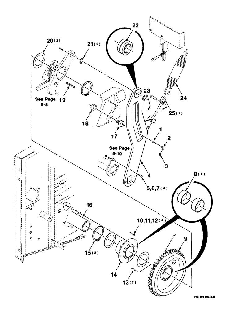 Схема запчастей Case IH 8590 - (5-06) - STUFFER DRIVE ASSEMBLY, LEFT (13) - FEEDER