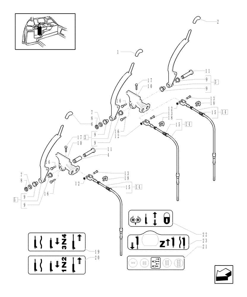 Схема запчастей Case IH PUMA 210 - (1.96.2/01[01]) - (VAR.667-681-669-700-723) 3 REAR CONTROL VALVES - CONTROL VALVE CONTROL (10) - OPERATORS PLATFORM/CAB