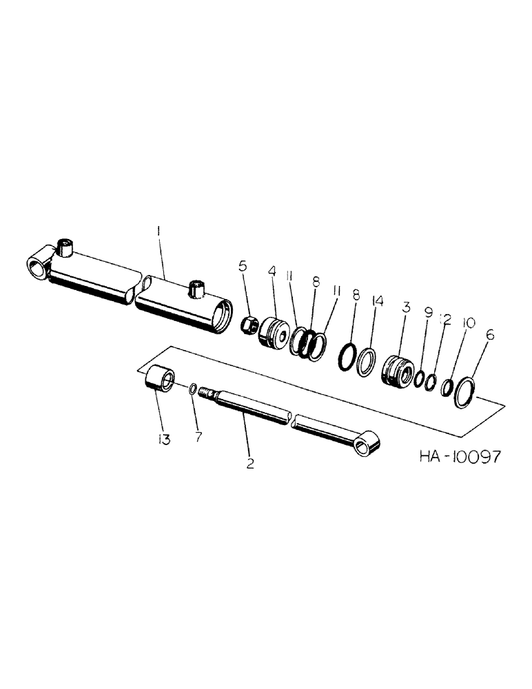 Схема запчастей Case IH 45 - (D-70) - WING LIFT HYDRAULIC CYLINDER - ALCO, 22 FOOT 6 INCH MODEL BUILT AUG 1976 SEASON AND SINCE 