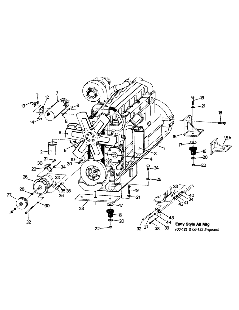 Схема запчастей Case IH ST325 - (04-03) - ENGINE AND ATTACHING PARTS, CAT 3306 (04) - Drive Train