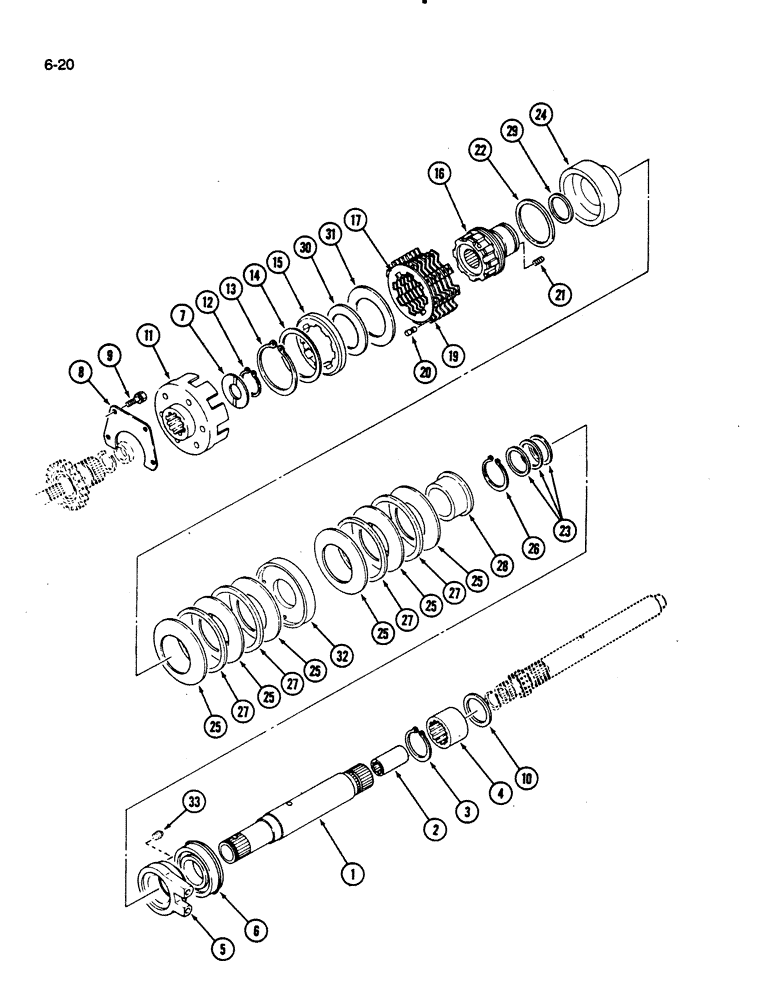 Схема запчастей Case IH 275 - (6-20) - PTO CLUTCH (06) - POWER TRAIN