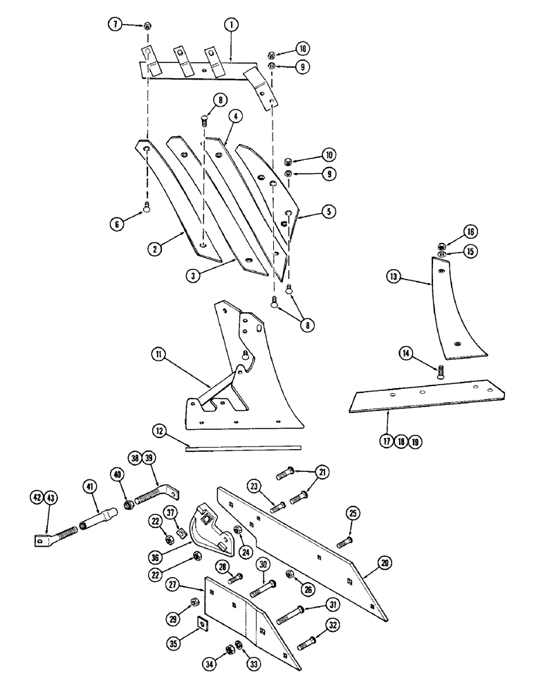 Схема запчастей Case IH 600-SERIES - (20) - BOTTOM, 16 INCH SLAT, RIGHT HAND 