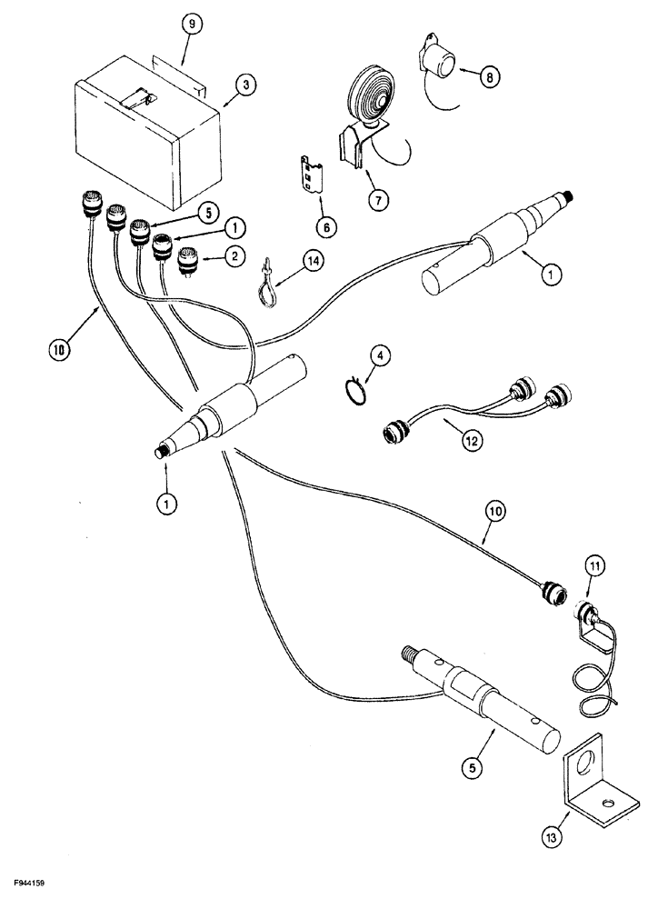 Схема запчастей Case IH 1260 - (4-002) - ELECTRONIC SCALES (06) - ELECTRICAL