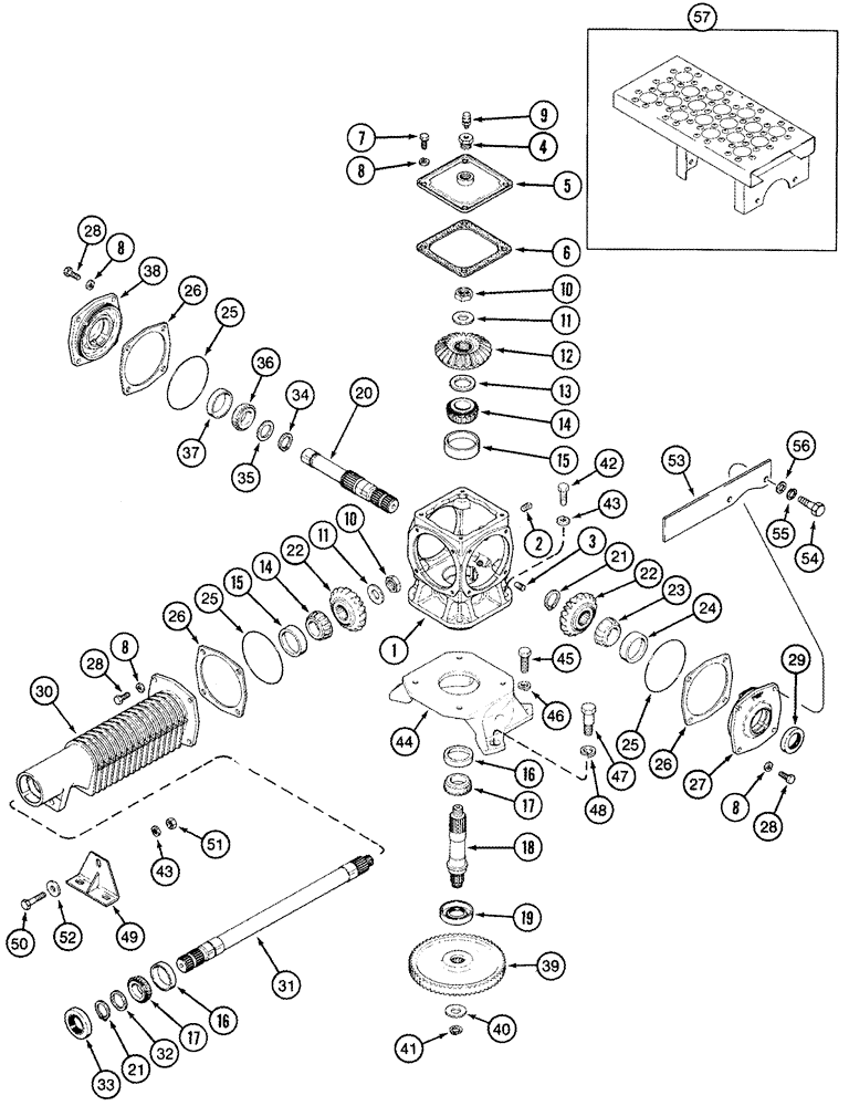 Схема запчастей Case IH 2555 - (09A-13) - GEARBOX (13) - PICKING SYSTEM
