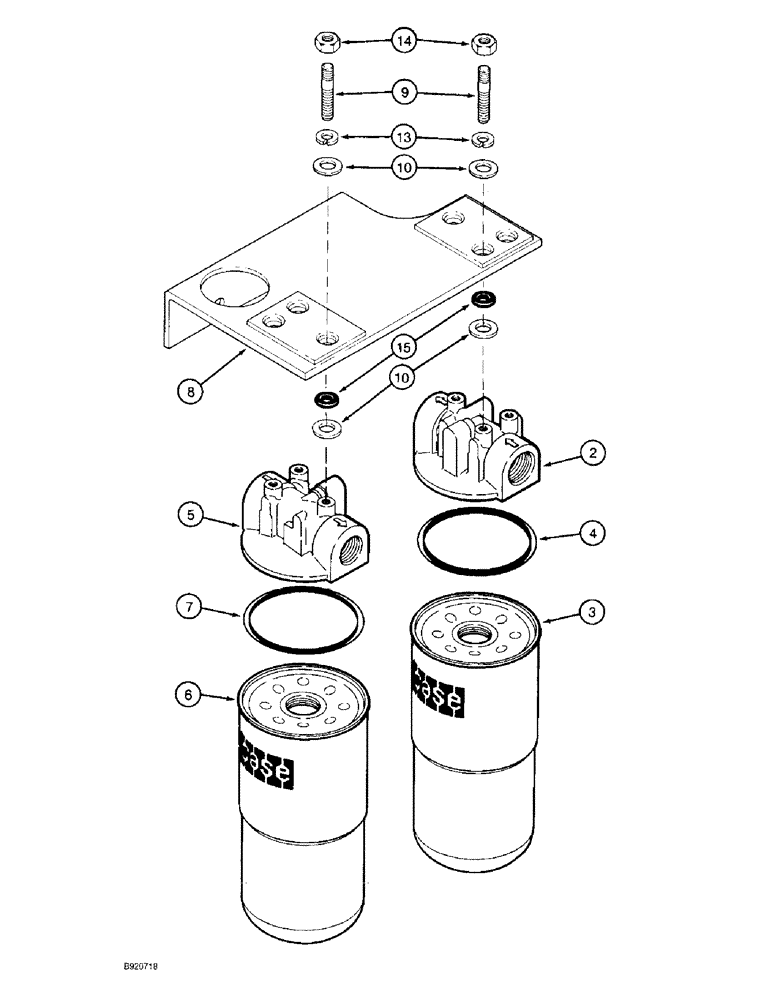 Схема запчастей Case IH 2022 - (8-06) - HYDRAULIC FILTERS (07) - HYDRAULICS
